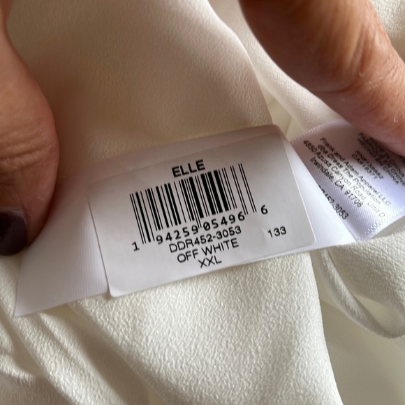 Dress The Population Elle Queen Anne Sweetheart Neck Sheath Midi Dress White XXL - Picture 12 of 12